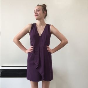Plum Ruffled Gap Dress