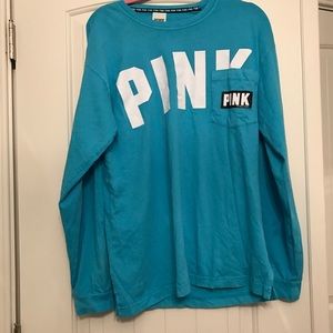 pink long sleeve shirt