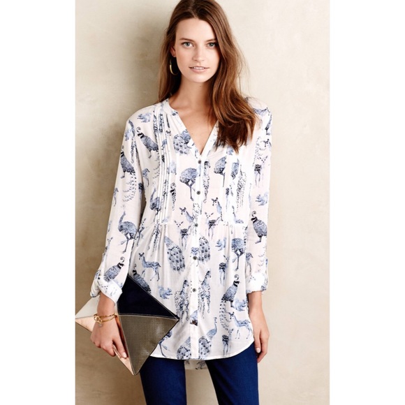Anthropologie Maeve fauna animal tunic