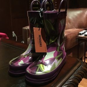 NEW girls Missoni rain boots