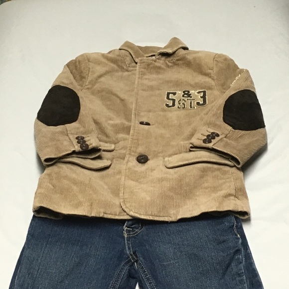 H&M LOGG Boys 3-4Y tan corduroy blazer - Picture 1 of 3