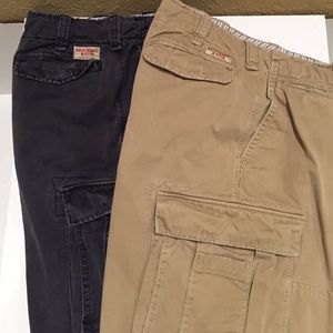 Lot of 2 Abercrombie & Fitch cargo shorts sz 32