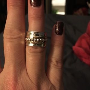 Silver spinner ring