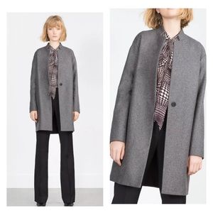 Zara Cocoon Wool Coat XS