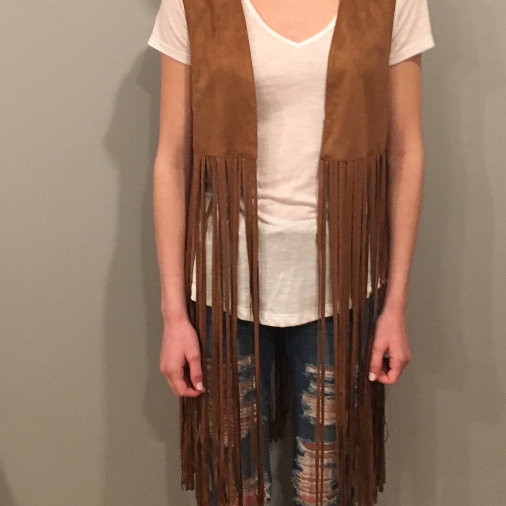 Forever21 Suede Fringe Vest