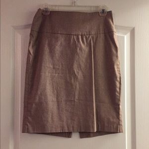 Tan pencil skirt