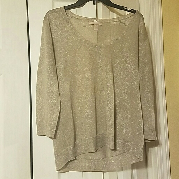 Champagne blouse with shimmer/sparkles