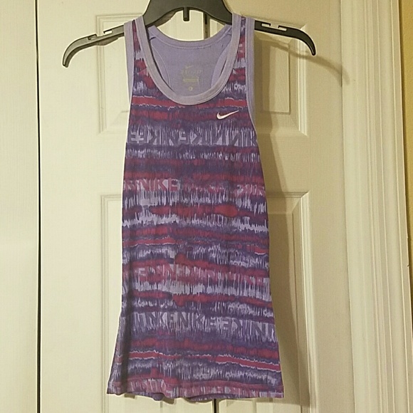 Purple nike athletic tank top