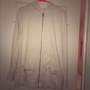 Large White Moosejaw long sleeved hoodie