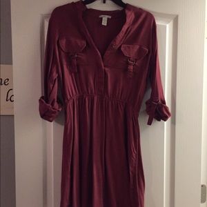 Burgundy dress