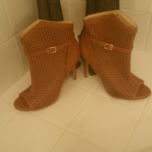 Open toe booties