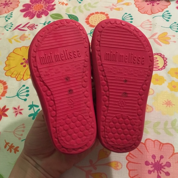 Mini Melissa Hot Pink Sandals - Picture 3 of 4
