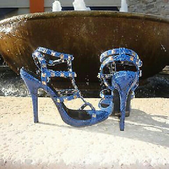 Sexy blue high heels