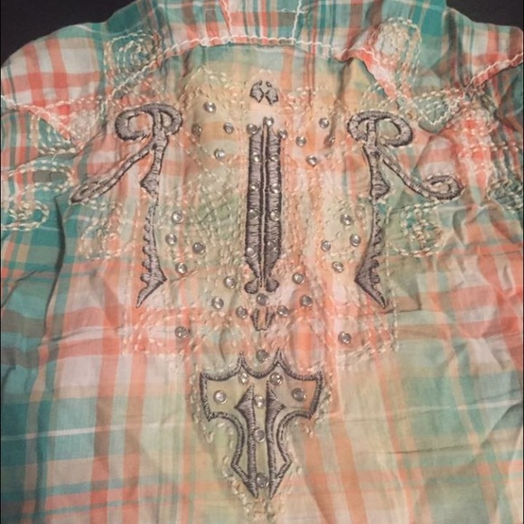 ROAR Long sleeve embellished button up