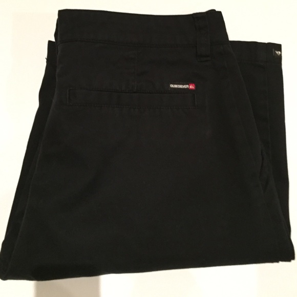 Quiksilver black flat front shorts sz 30 - Picture 2 of 8