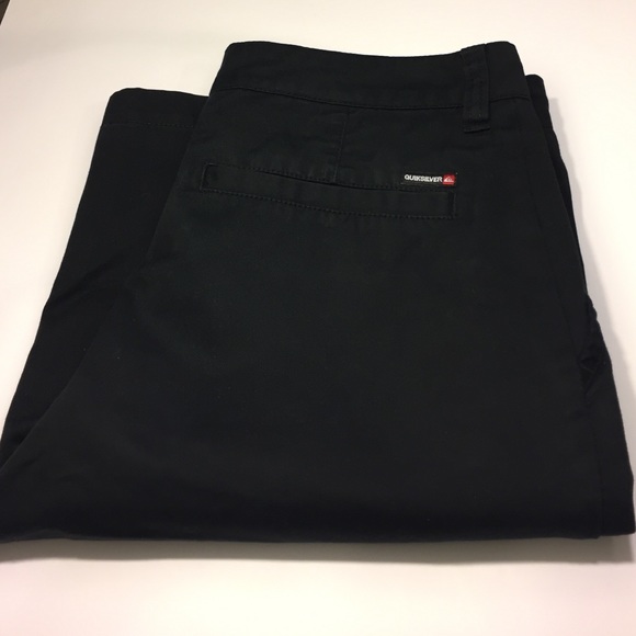 Quiksilver black flat front shorts sz 30 - Picture 4 of 8