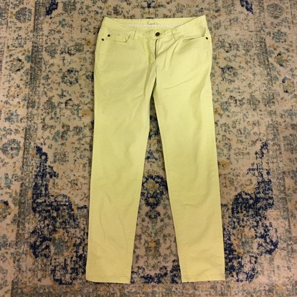 Boden colored chartreuse skinny jeans