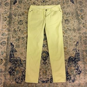 Boden colored chartreuse skinny jeans