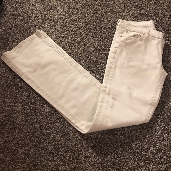 7 for all mankind jeans. white