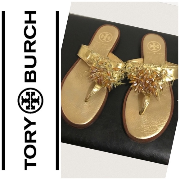 Tory Burch Shoes - Gold Tory Burch Sandals