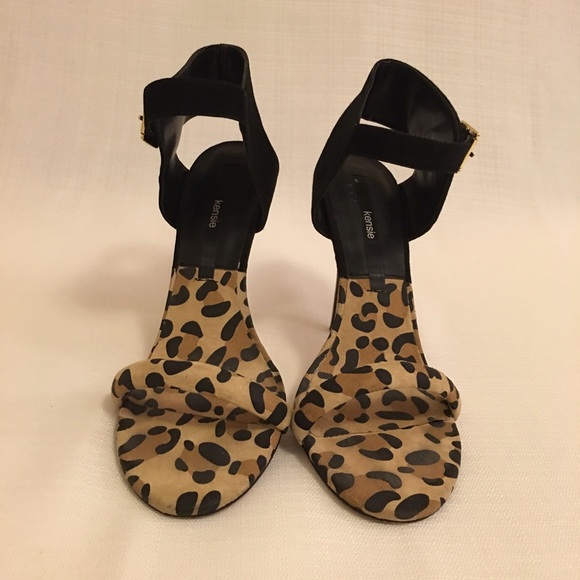 Kensie Suede Leopard Sandals