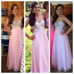 Pink and Silver Prom Dress!!