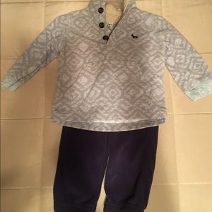 Baby boy fleece pullover with pants