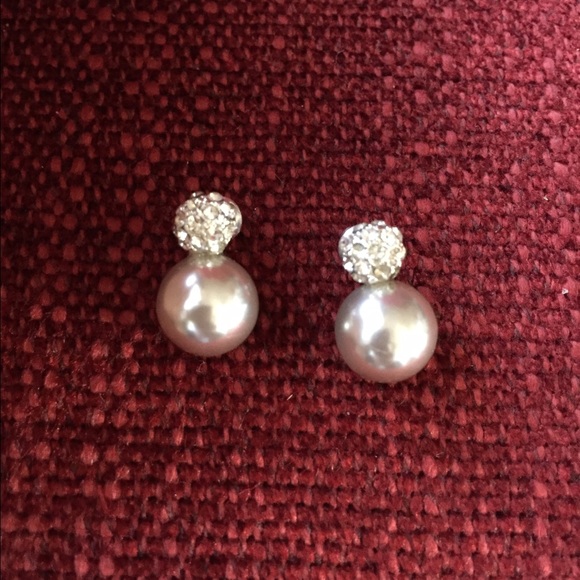 Faux pear earrings
