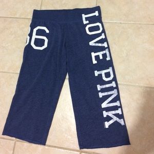 Blue Victoria's Secret sweatpants/shorts