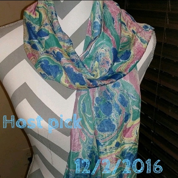 HP!! Hand dyed silk scarf