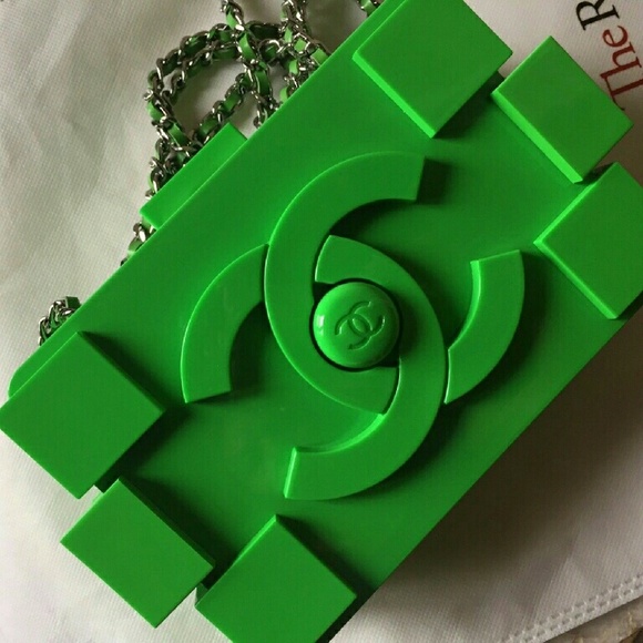 Chanel Lego Plexiglas Clutch with Strap