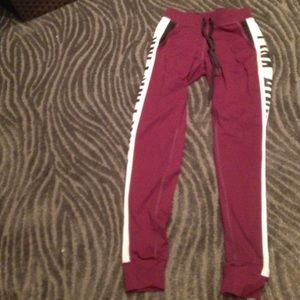PINK Maroon skinny sweats