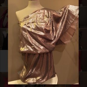 Metallic gold sequin dress