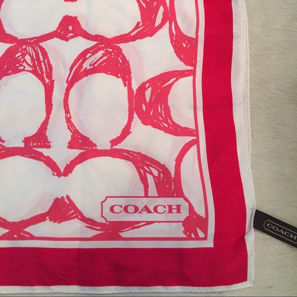 🔴SOLD🔴Coach signature100% Silk scarf 27" X 27"