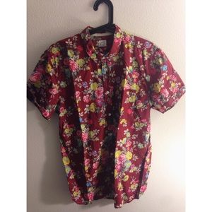 Floral your neighbors button up