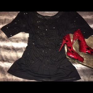 WHITE HOUSE | BLACK MARKET • sequin blouse • XL ✨