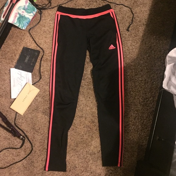 pink and black adidas sweatpants