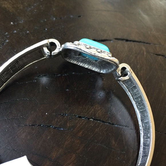 Silver & Turquoise Bangle Bracelet - Picture 3 of 3