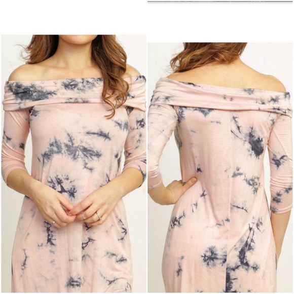 Auditions Dresses & Skirts - Auditions Off Shoulder Tie Dye Dress