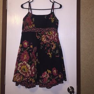 Floral black dress
