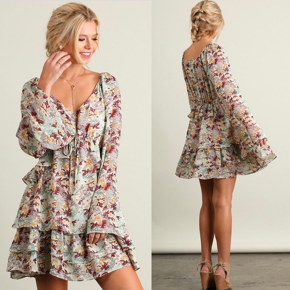 🆕 Floral Ruffle Tier Dress - Picture 2 of 4