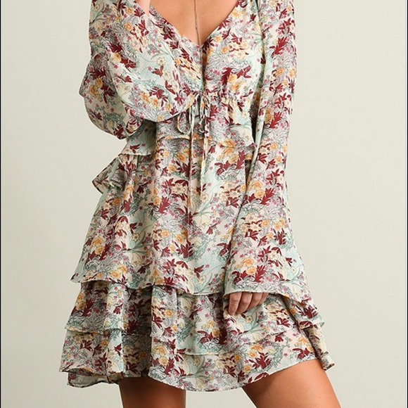 🆕 Floral Ruffle Tier Dress - Picture 3 of 4