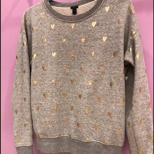 Grey and Metallic Gold J. Crew Sweatshirt