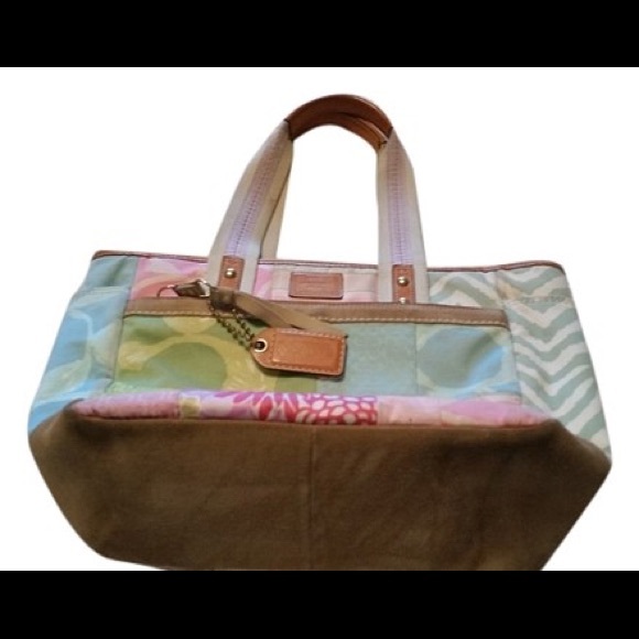 Coach multicolor patchwork bag