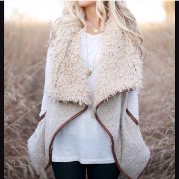 ❣️SMALL❣️ Sherpa Faux Fur Soft Fall Winter Vest - Picture 3 of 4