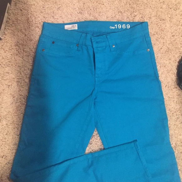 Electric blue Gap legging jeans