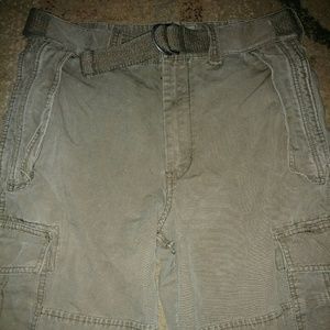 AEO Belted Khaki Cargo Pants size 30/30