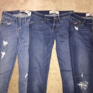 hollister jeans- size 3R super skinny hardly worn