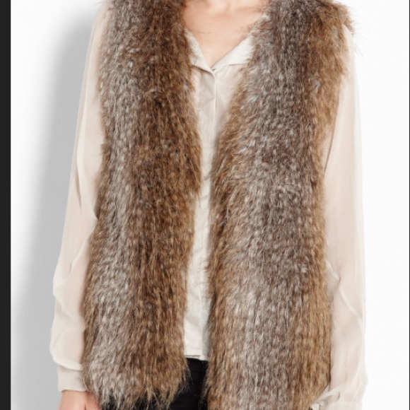 Halston Heritage Faux Fur Vest