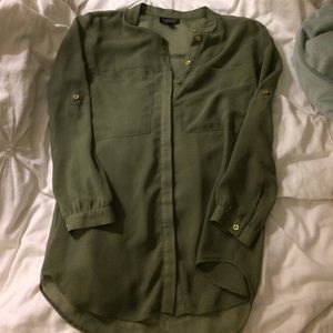 Topshop army green sheet top